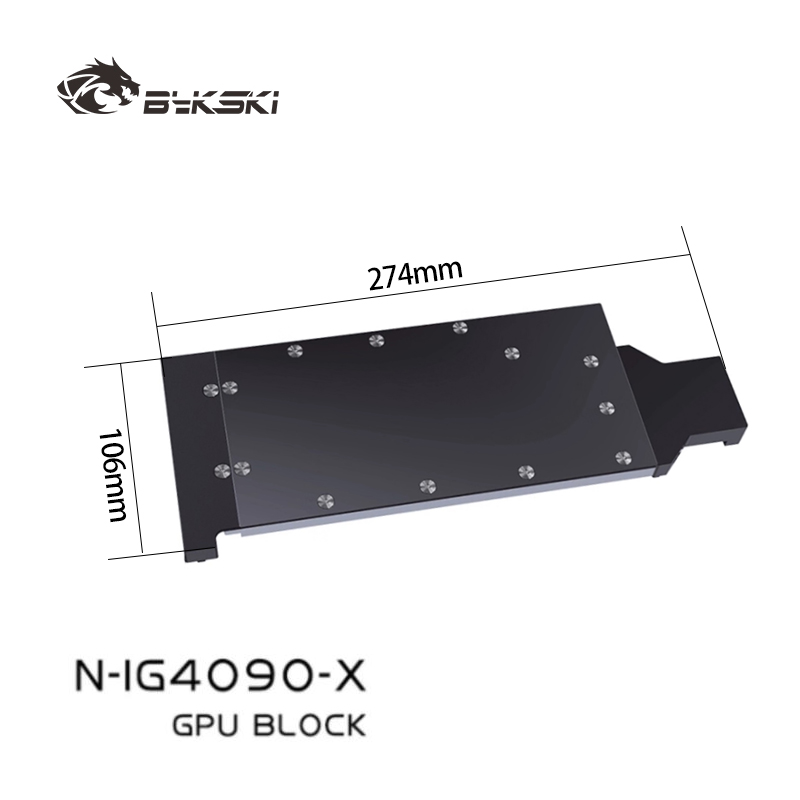 Rtx 4090 Water Block - Blok Pendingin GPU Bykski untuk Kartu