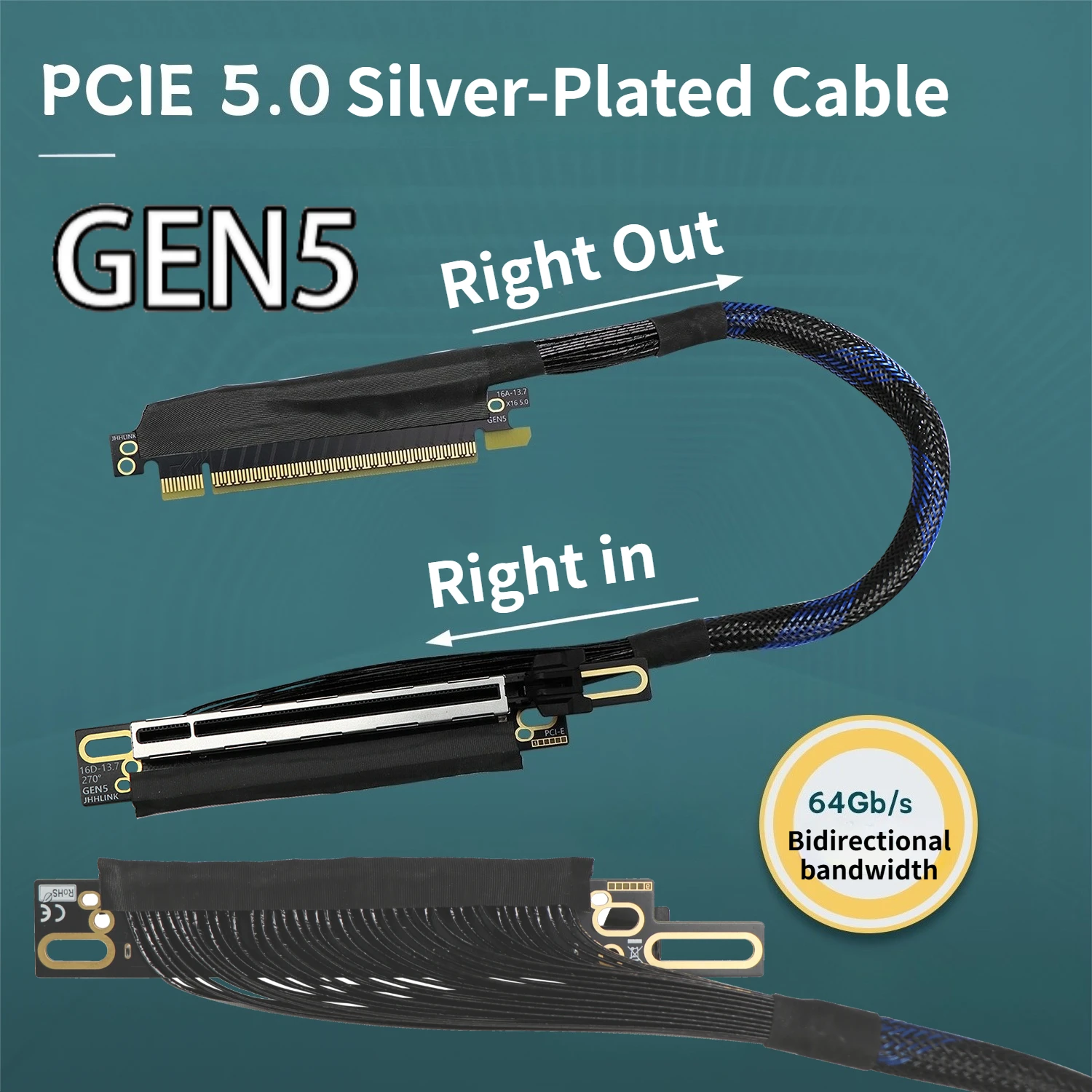 Kabel Ekstensi Kartu Grafis PC - Pcie 5.0 Gpu Riser Cable ulasan dan harga